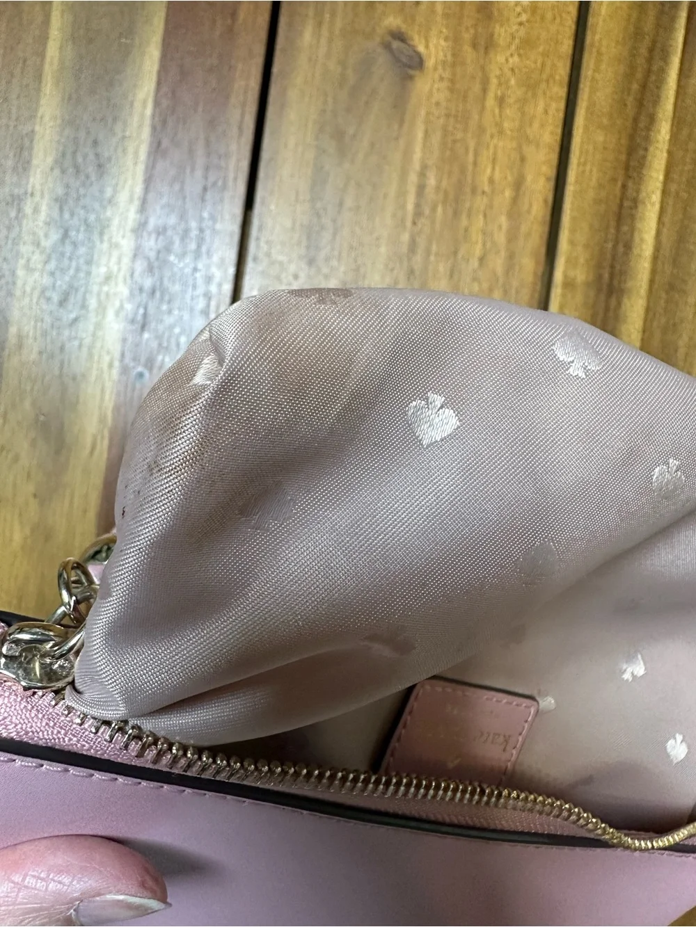 Kate Spade Pink Ivy Street Amy Crossbody Bag with Gold Details